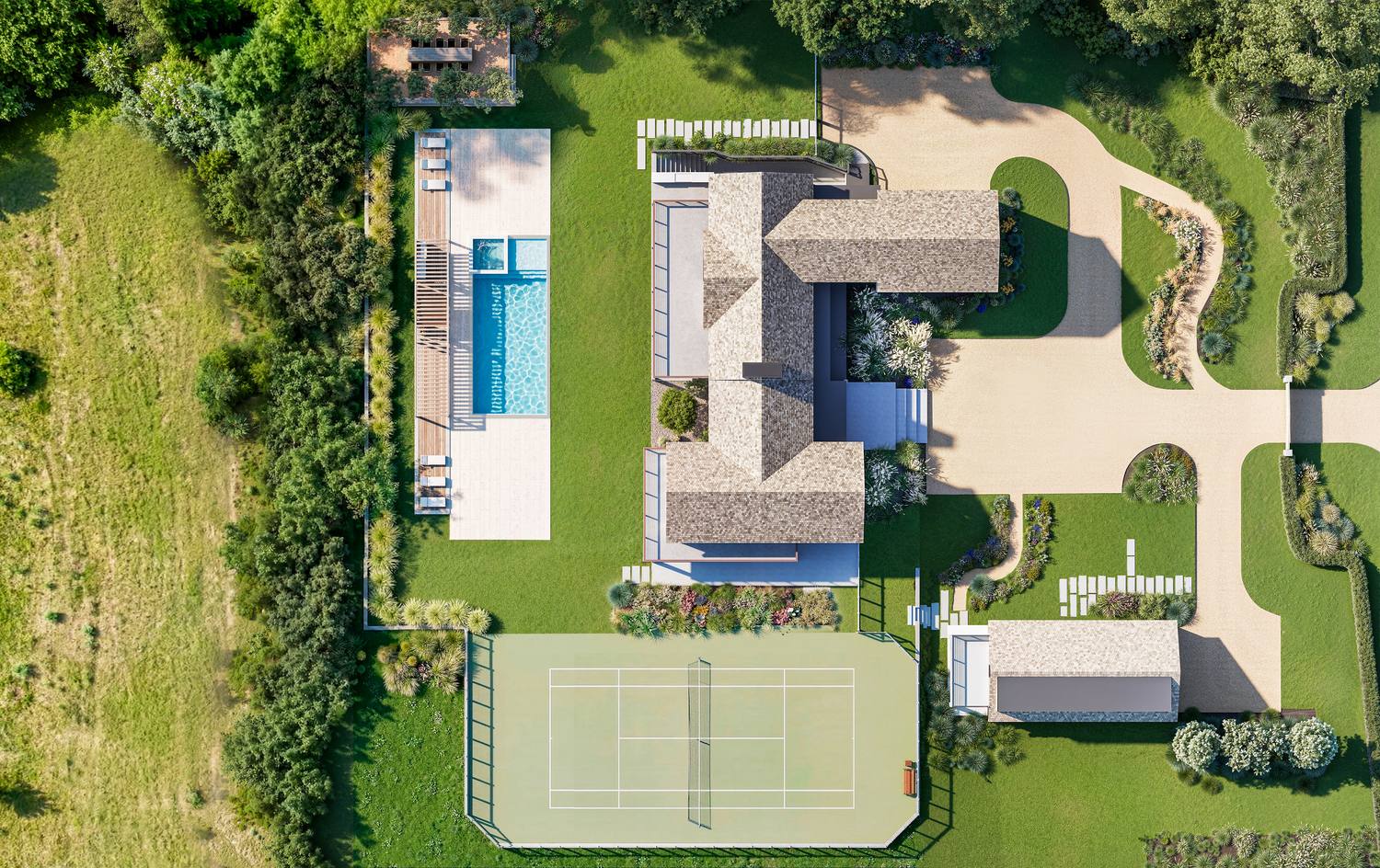Top-down site view