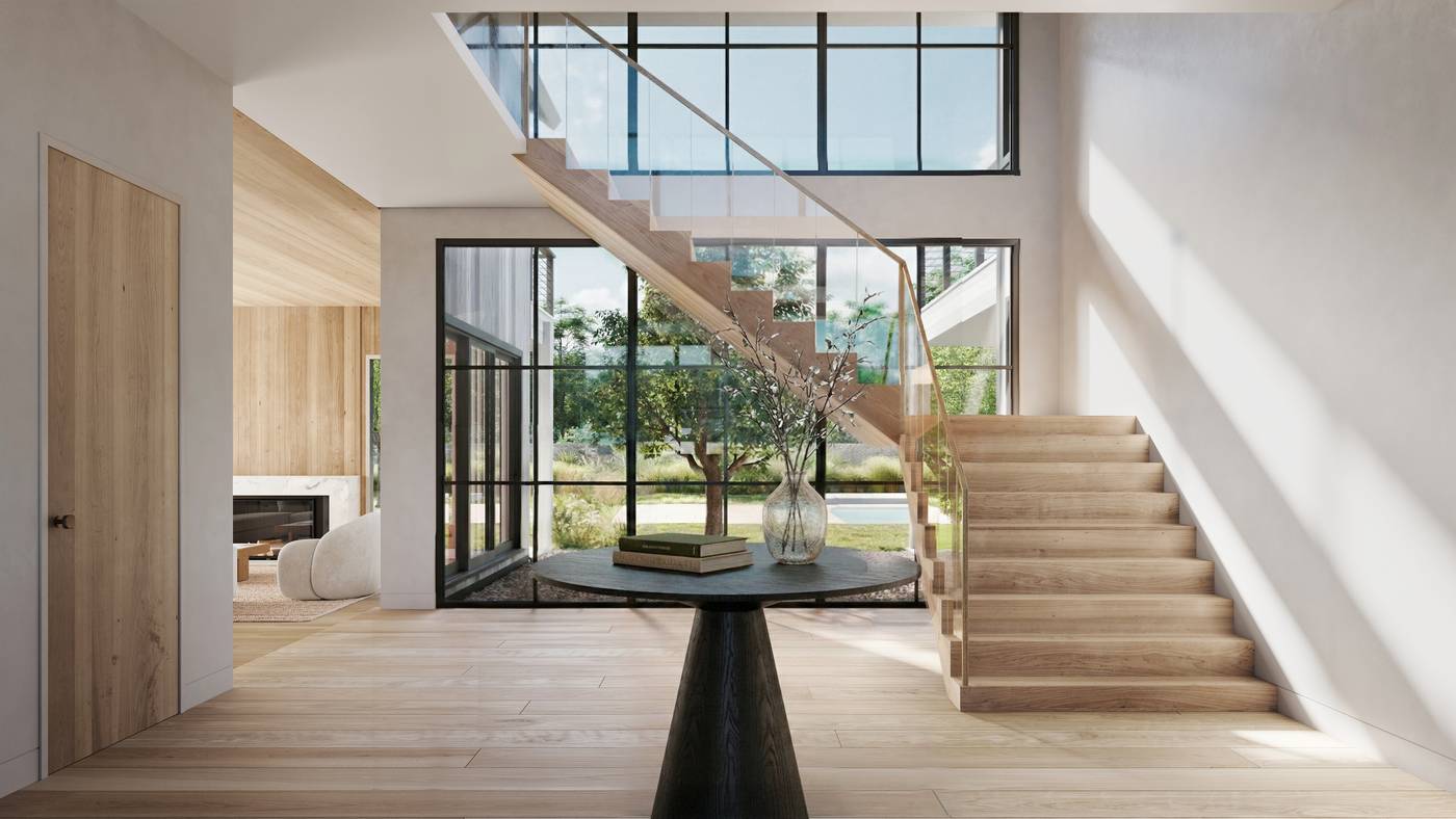 Foyer and stair