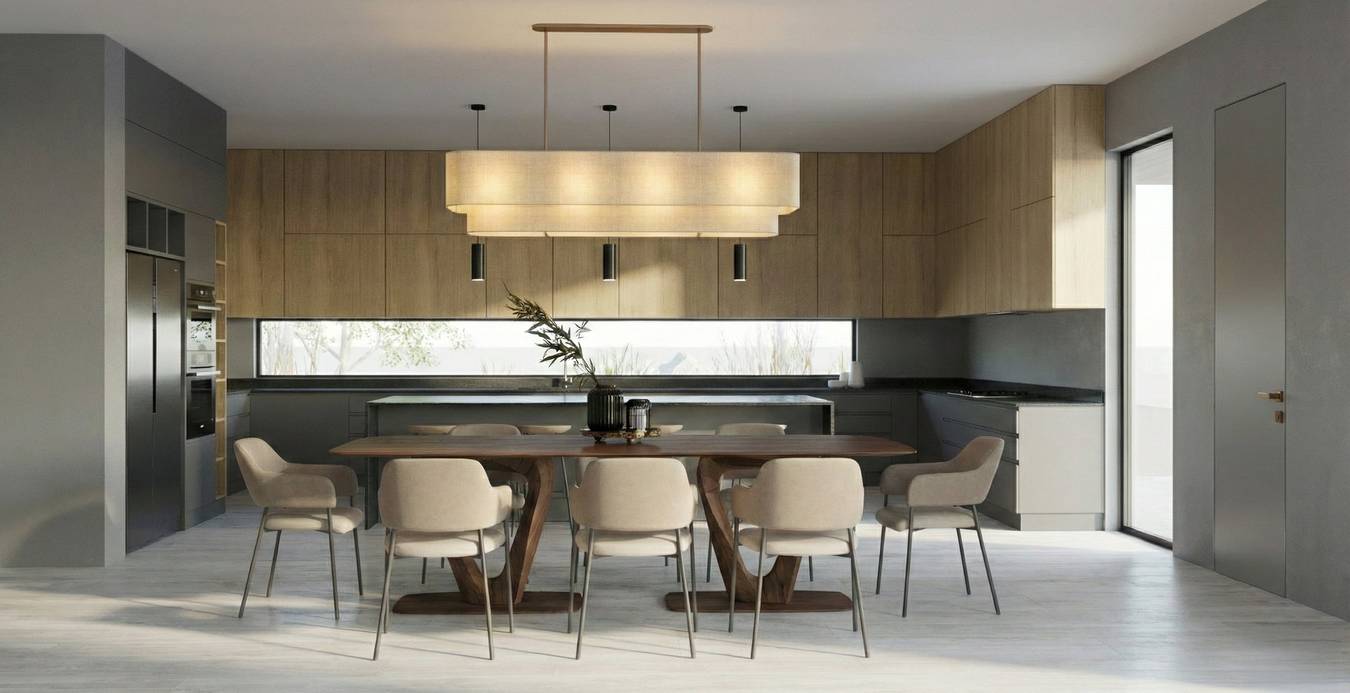 Dining and kitchen